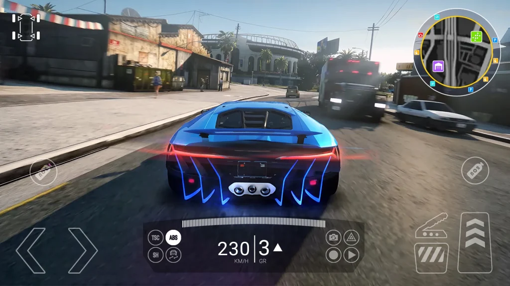 Real car driving racing mod apk features image
